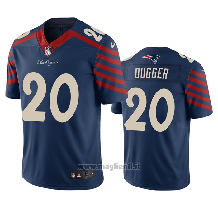 Maglia NFL Limited New England Patriots Kyle Dugger Ciudad Edition Blu